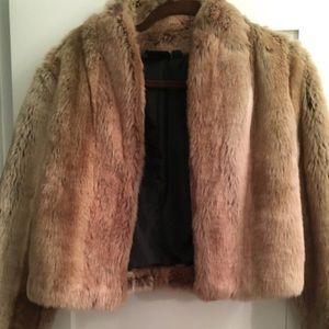 Trouble Faux Fur Cropped Jacket